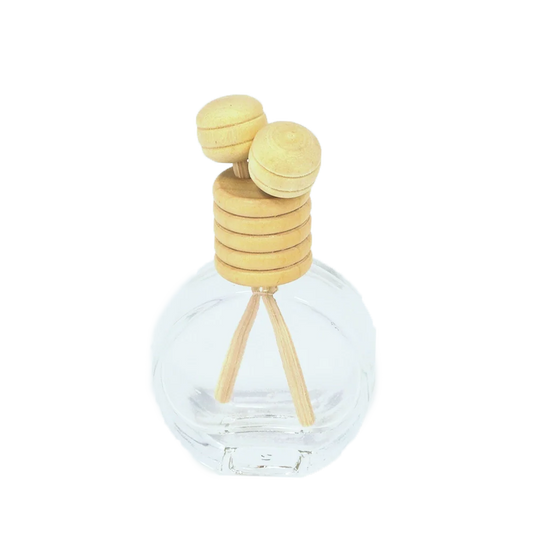 Glass bottle + 2 mini wooden sticks